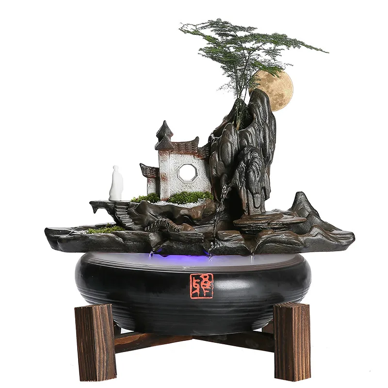 

Chinese-Style Ceramic Home Decoration Humidifier Living Room Office Gift living room decoration pendulum stand home decore