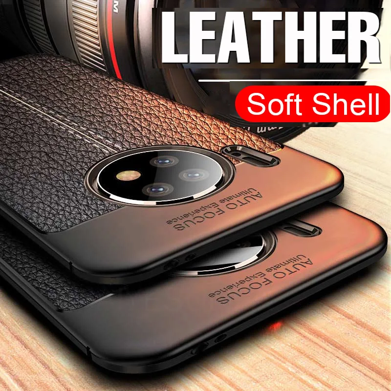 Luxury Shockproof Soft PU Leather Case For Huawei Mate 30 P30 P20 Pro Bumper Cover 20 Lite Silicone |