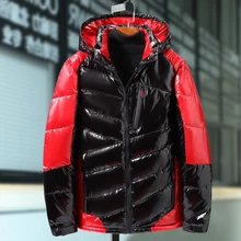 Новая зимняя мужская куртка Повседневная парка Яркая кожаная верхняя одежда водонепроницаемый плотный теплый воротник стойка Верхняя одежда Пальто 5XL 7XL 9XL