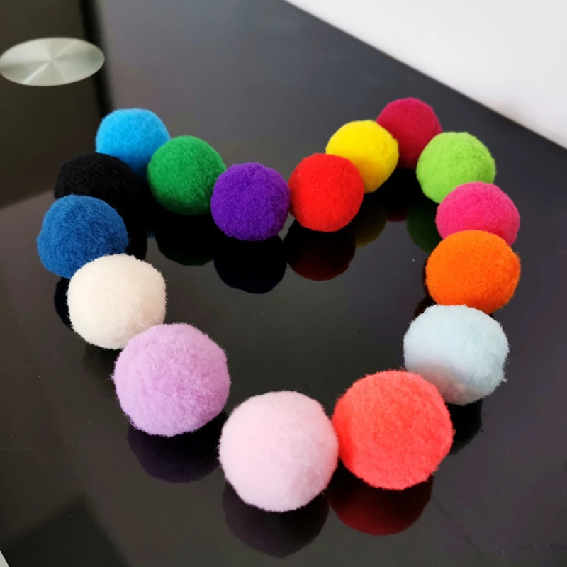 strong dog toys 10/20/30 Pcs Cat Toys Chew Ball Colorful Stretch Plush Entertainment Funny Cat Toy Tool Pom Pet Puppy Pet Interactive Products cat teething toys