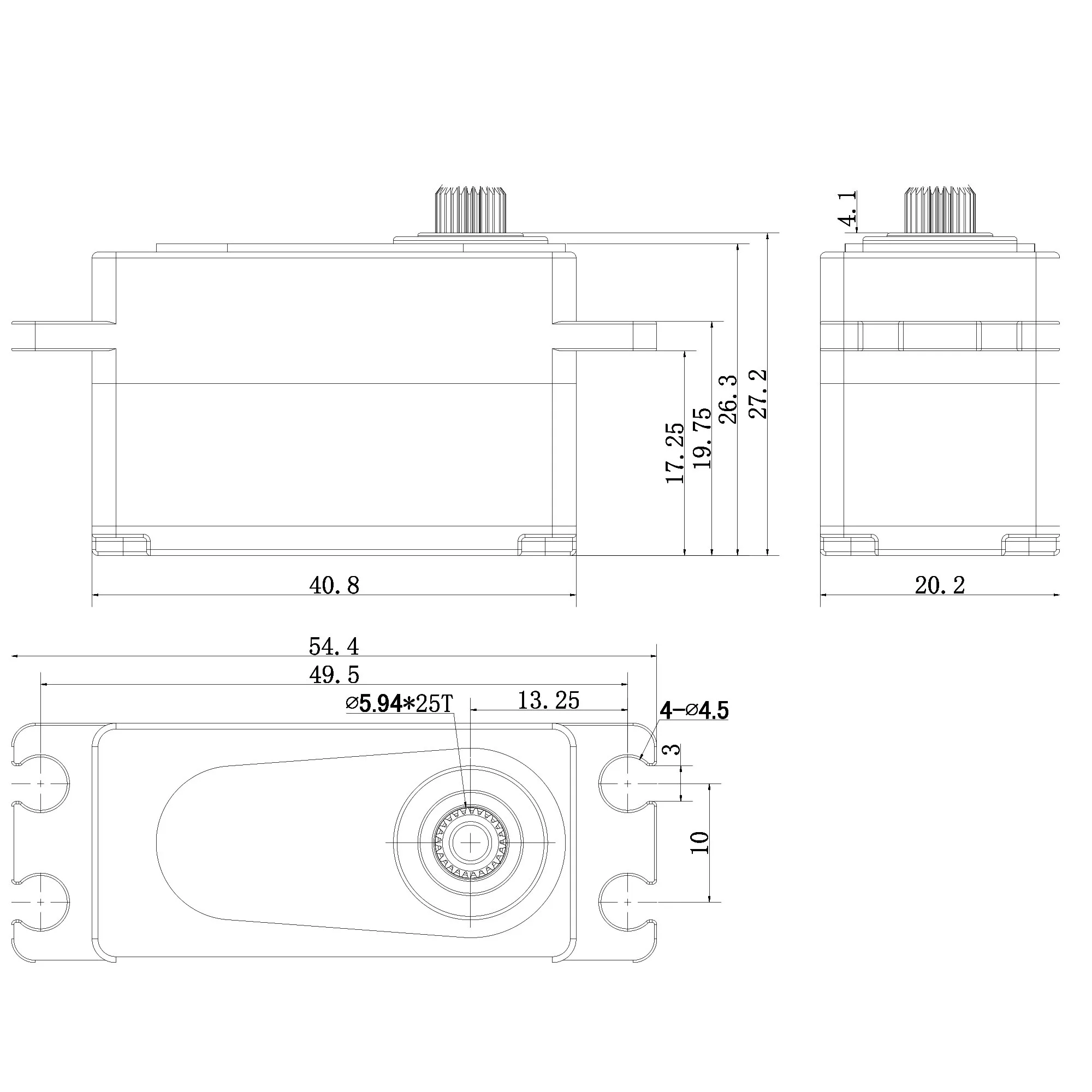 RC Short body Servo LJF2112mg 120 Degree Metal Tooth Digital Standard Short body Servo RC Drift 3