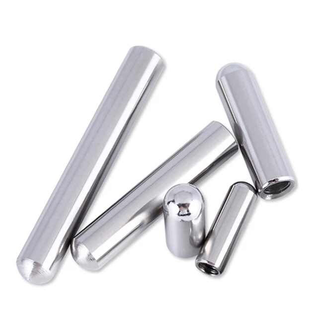 304 Stainless Steel Round Head Cylindrical Pin Positioning Pin Shaft Pin  Solid Thimble Optical Axis Round Bar M0.6 ~ M3 M4M5M12
