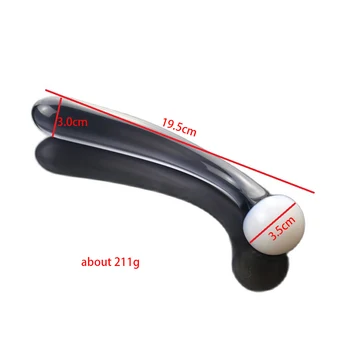 19.5cm Glass Dildos Adult Sex Toy Tentacles Flesh Pink Black Anus G-Spot Stimulation Vaginal Massage Women Masturbation 2