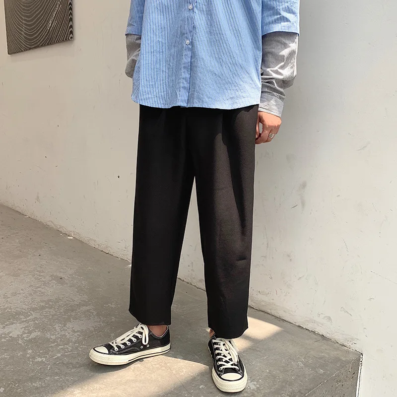 

INS Bib Overall Men's Popular Brand Hong Kong Style Straight-Cut Pants Korean-style Trend Autumn And Winter Loose Casual Wide-Le