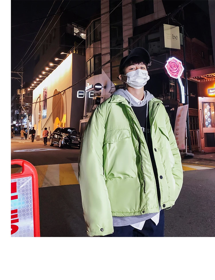 Privathinker мужские новые зимние теплые модные куртки парки мужские однотонные свободные пальто Верхняя одежда мужские плотные короткие куртки с карманами