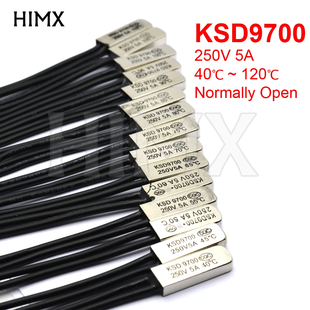 KSD9700 5A250V 40 ~ 120 градусов Цельсия (Н. О.) Нормально открытый биметаллический дисковый