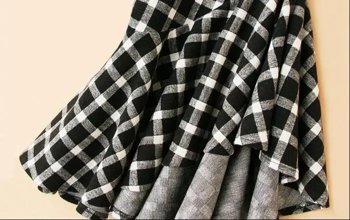 Размера плюс 4XL! Нерегулярные рыбий хвост юбка с высокой талией для женщин на осень-зиму Обтягивающая одежда простая клетчатая хлопковая юбка короткая юбка короткие юбочки TB3777