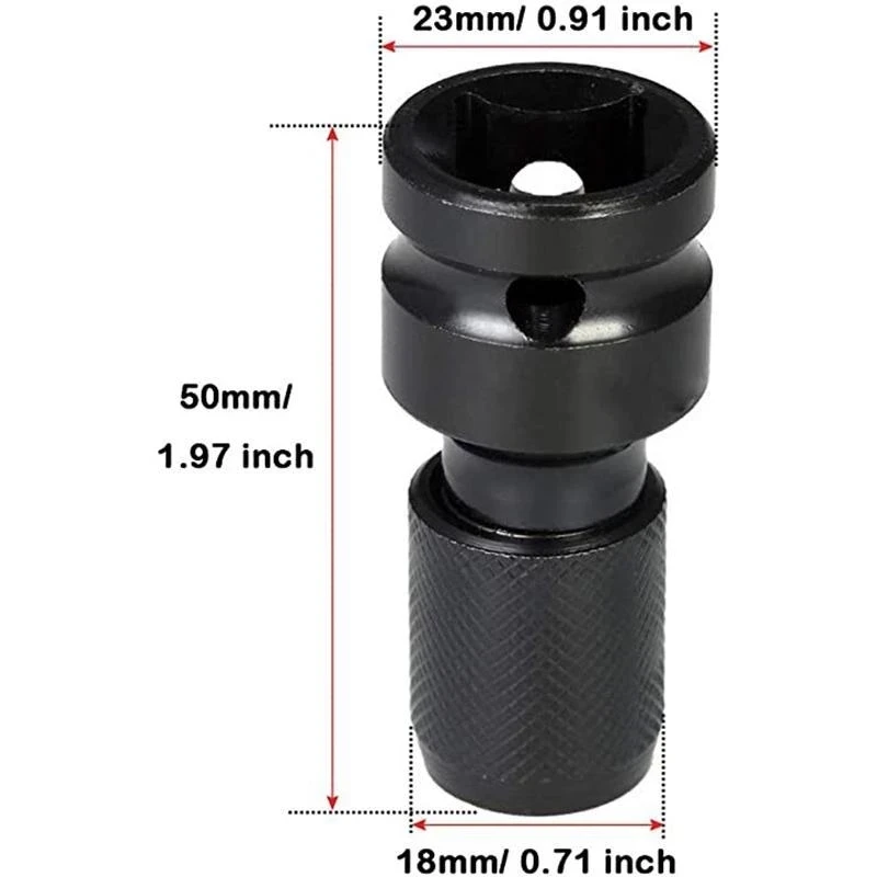 Hot 1/2 inch Square To 1/4 inch Hex Ratchet Socket Wrench Socket Adapter Spanner Set Drive Converter Impact Tool Hand Tool Set