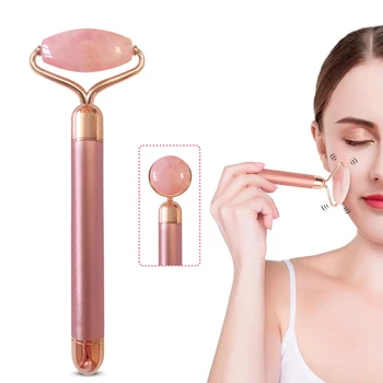 

Portable Jade Roller Facial Massager Handheld Anti Aging Lifting Tool Wrinkle Removal Rose Quartz Skin Tightening Relaxation