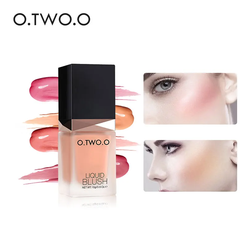 O.TWO.O Makeup Facial Liquid Blusher Sleek Silky Paleta De Blush Long Lasting Natural Cheek Blush Face Contour Make Up