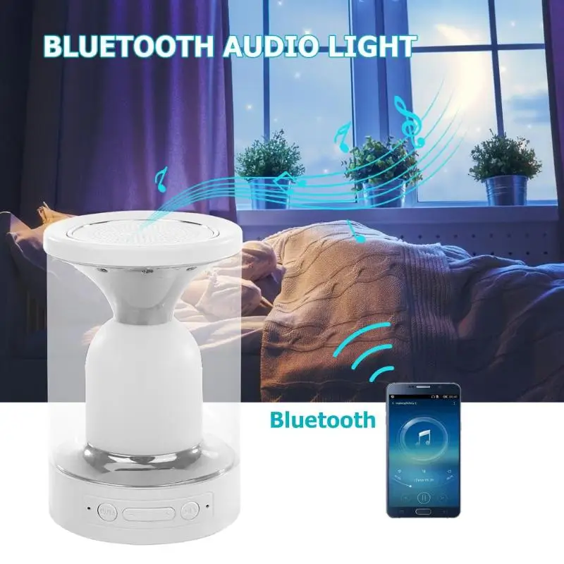 C08 Bluetooth аудио светодиодный светильник прикроватный ночной Светильник для спальни с регулируемой яркостью Настольный светильник с низким энергопотреблением высокая яркость