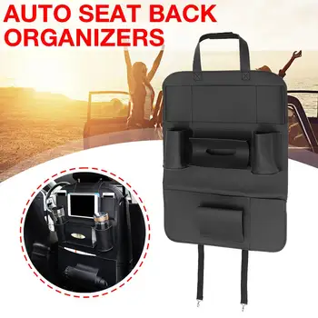 

Car Seat Back Storage Organizer Bag Universal Auto PU Leather Multi-function Storage Box Anti-Kick Organizer Car Accessories