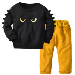 2 pçs da criança menino outfit terno outono inverno do bebê menino bonito roupas pulôver camisola superior + calça roupas conjunto bebê 2 6 anos