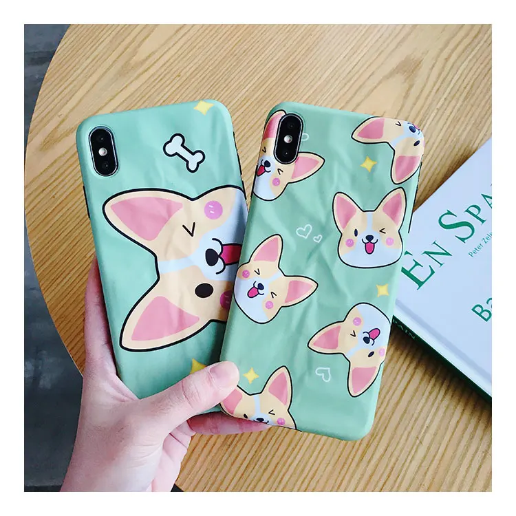 Милый плиссированный чехол для телефона Corgi для iPhone XS MAX XR i8 i8 Plus i7 i7 Plus защитный чехол для iPhone 6 6s Plus