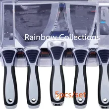 5 шт./компл. шпатлевка нож-скребок шпатлевка нож-Скребок Инструмент для украшения краски лезвие из нержавеющей стали скребок пластиковая ручка