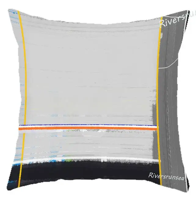 Современная Минималистичная декоративная Геометрическая Подушка, простая желтая и серая Геометрическая набивная Подушка для стула, подушка для сиденья, квадратная подушка для офисного дивана - Цвет: A14
