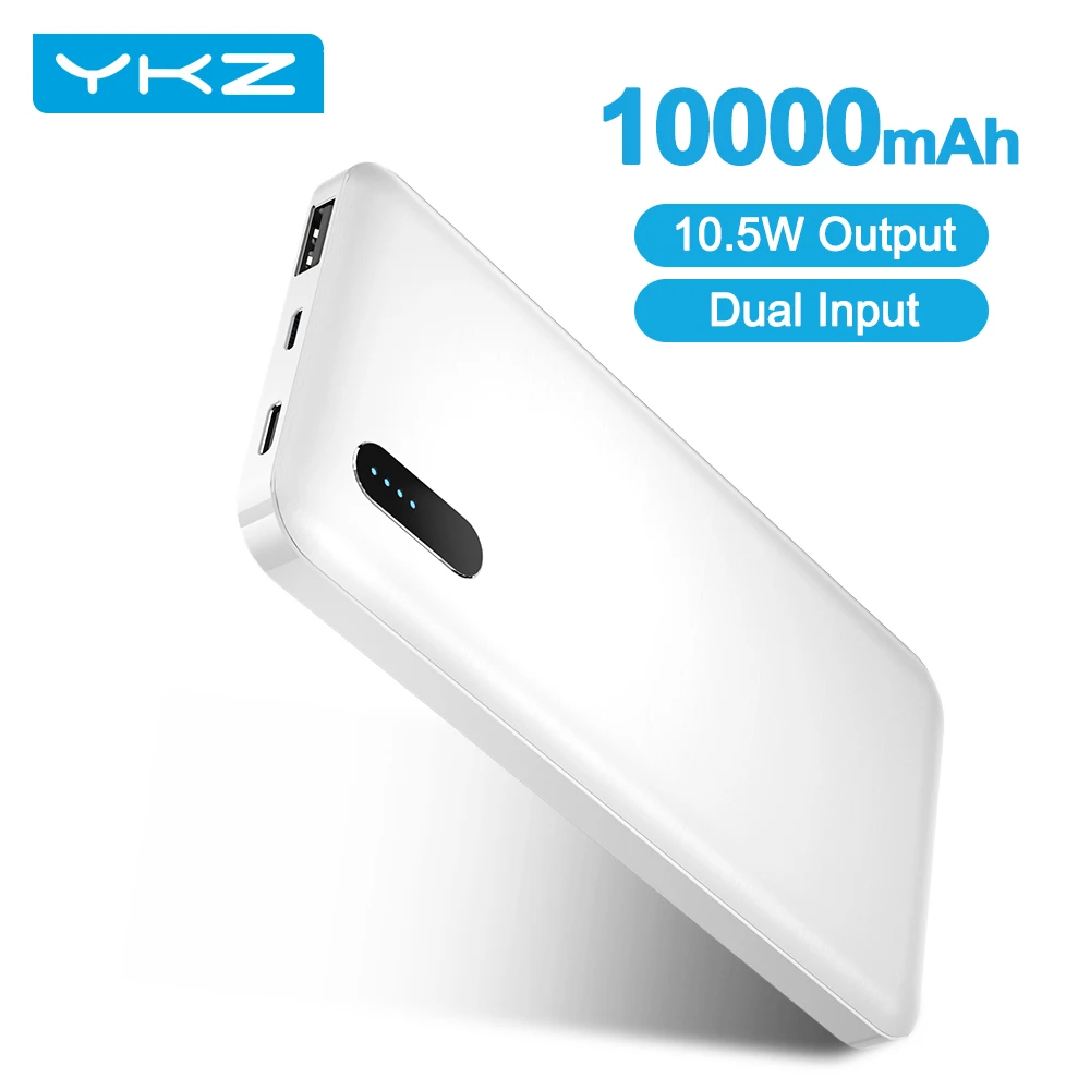 YKZ Powerbank 10000mAh LED Display Portable Charger Quick External Battery Power Bank For iPhone 12 ProMax Xiaomi Mi 9 | Мобильные