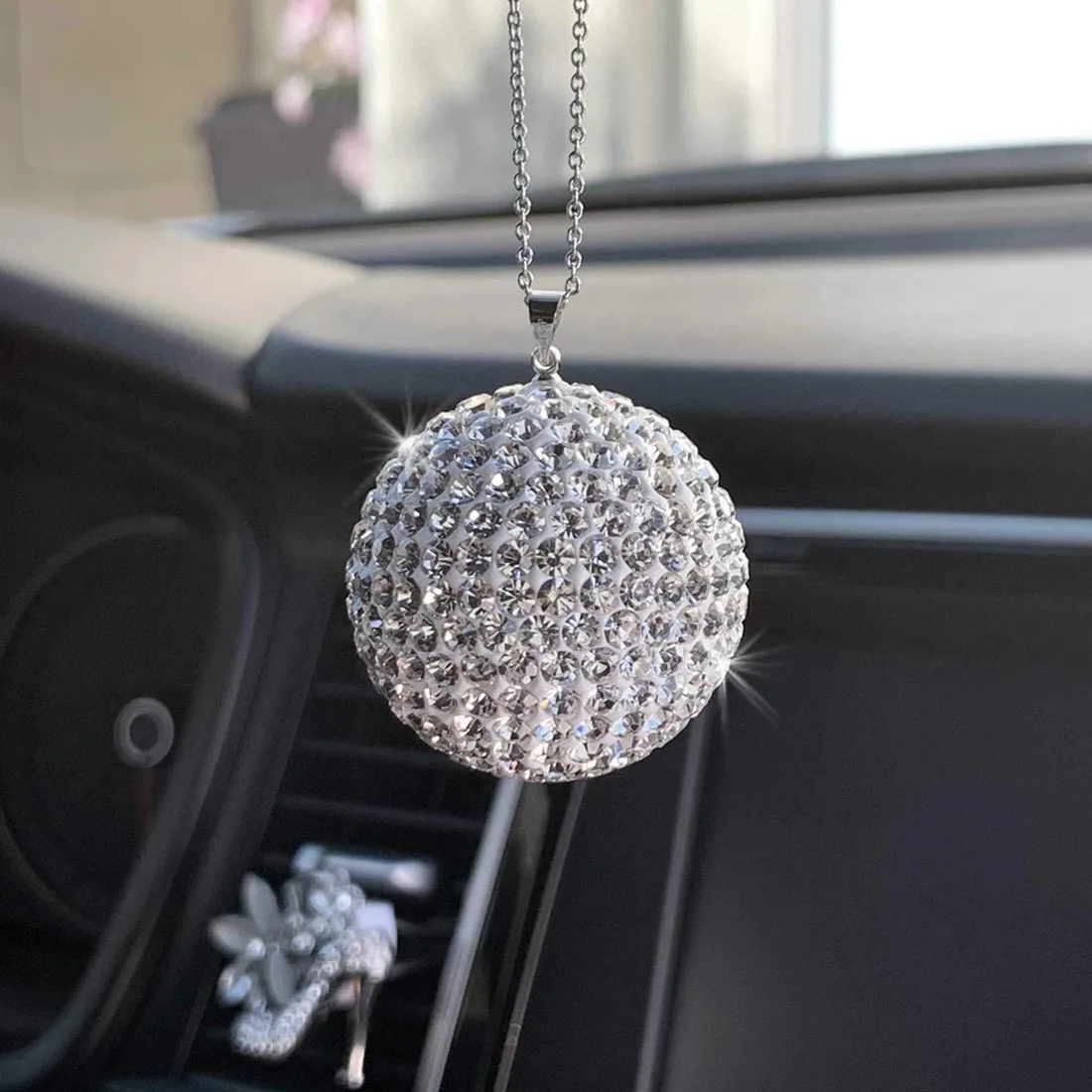 Хрустальный шар Автомобильная подвеска автомобиль заднего вида зеркальный Декор горный хрусталь шар автомобиль счастливый кулон