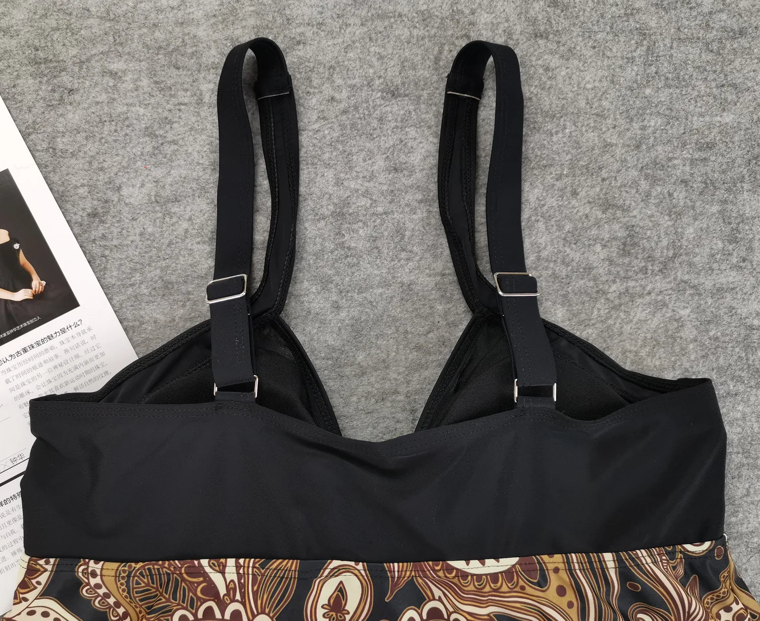

2020 Europe And America New Style Digital Printing Plus-sized Large Size Split Type Two-Piece Set WOMEN'S Swimsuit High-waisted