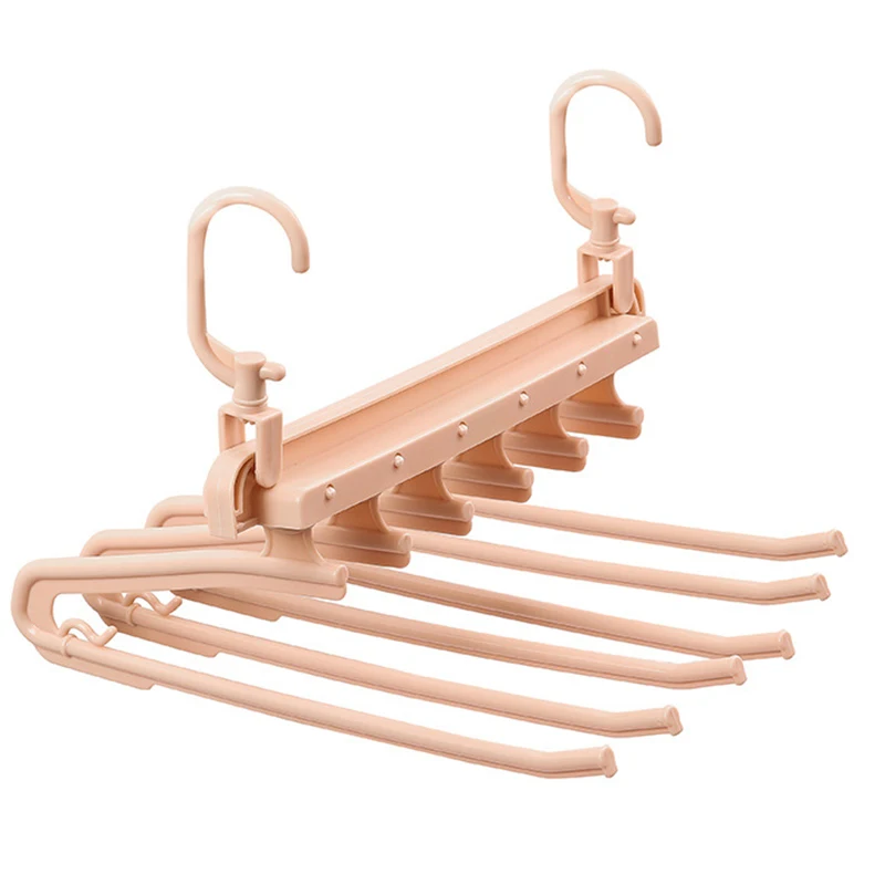 Clothes Pants Hangers Multi-function Storage Rack Closet Space Saving Foldable 360° rotating evenly flexible