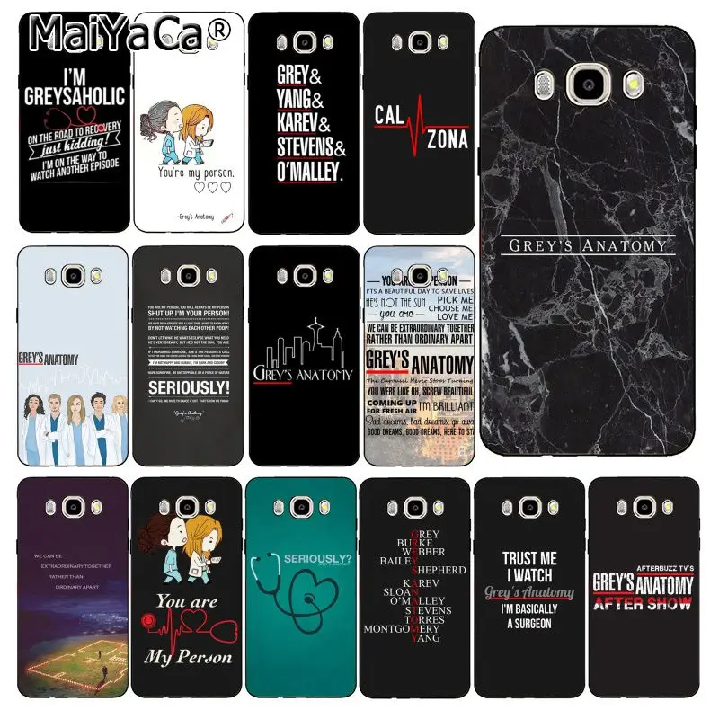 

MaiYaCa American TV Greys Anatomy Phone Case For Samsung Galaxy J7 J6 J8 J4 J4Plus J7 DUO J7NEO J2 J5 Prime