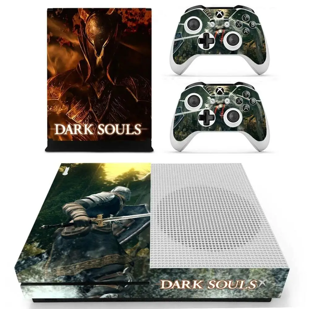 Dark Souls Кожа Наклейка Обложка для Xbox One S консоль и Kinect и 2 контроллеры для Xbox One Slim Skins наклейка s винил - Цвет: YS-xboxoneS-1255