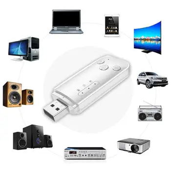 

Bluetooth Receiver Transmitter AUX Wireless Adapter Support TF Card Built-in Mic Portable Wireless Receiver Stereo for TV PC