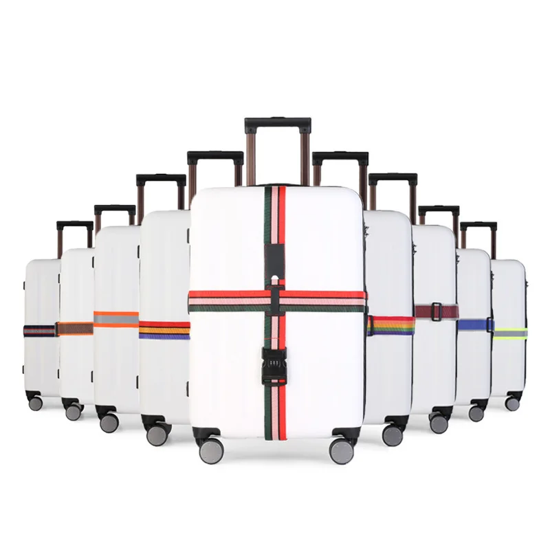 

Manufacturers Direct Selling Luggage Packing Belt Cross Box Strapping Suitcase Band Ordinary Coded Lock Luggage Strap
