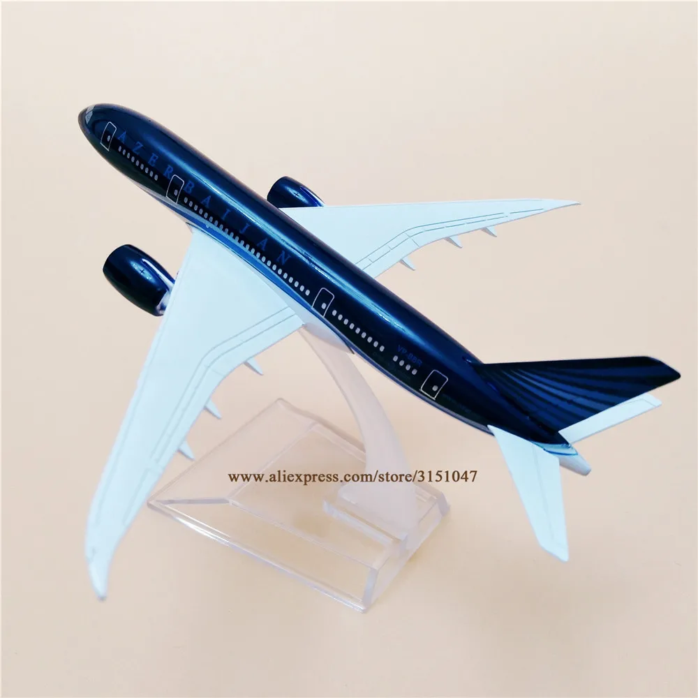 Сплав металла Air azerbaiana B787 авиакомпания модель самолета azerbaiana Boeing 787 Airways модель самолета Стенд самолет детские подарки 16 см