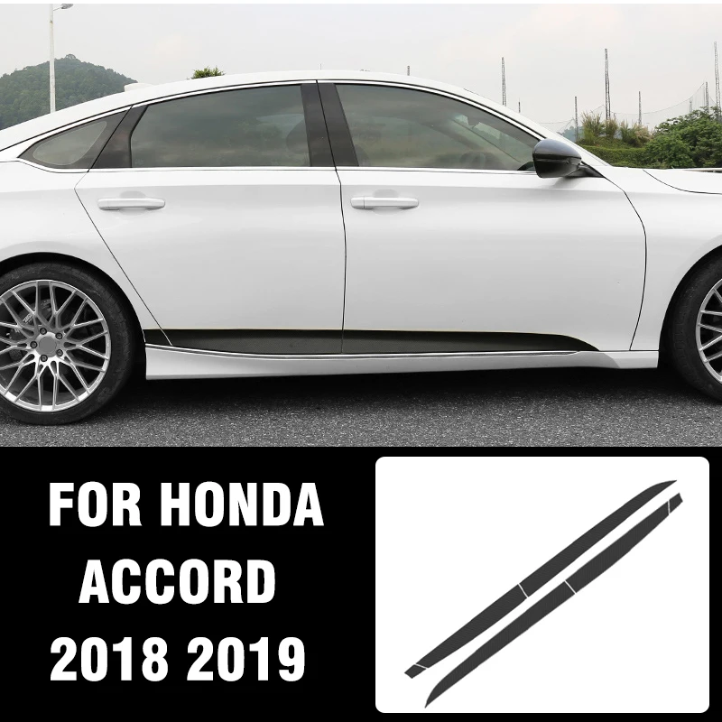 Pcmos спортивные красные боковые нижние наклейки на дверь для Honda Accord 2018 2019