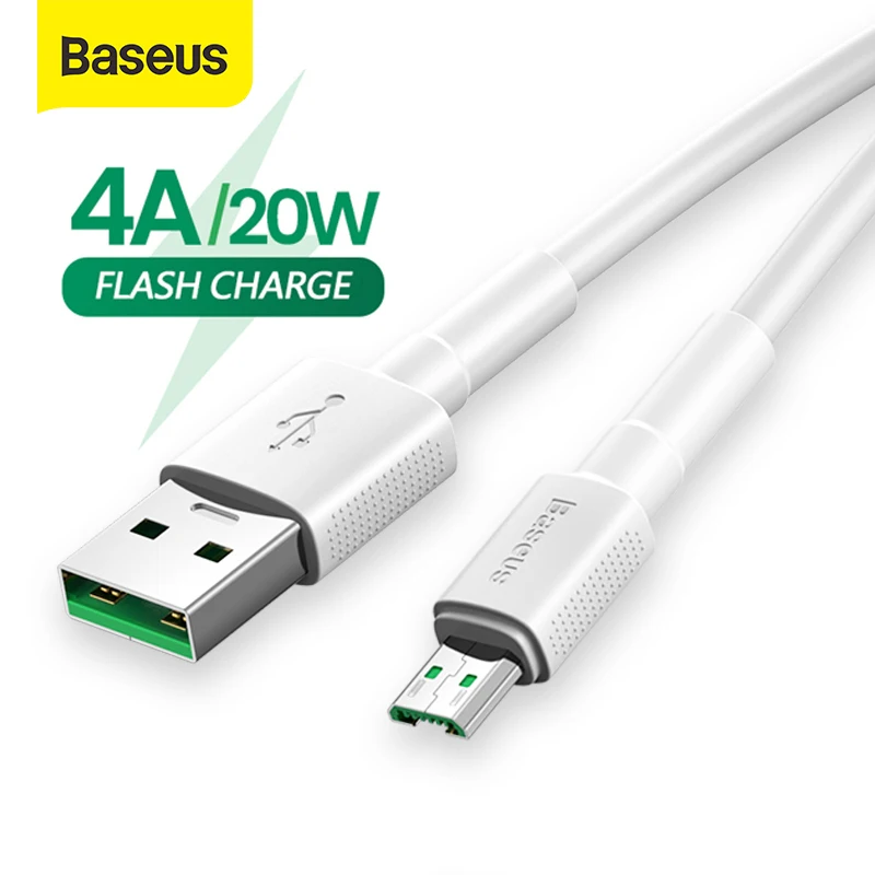 Кабель Baseus Micro USB для OPPO 4A VOOC кабель быстрой зарядки зарядный Samsung Note 4 Xiaomi Pixel 2 шнур
