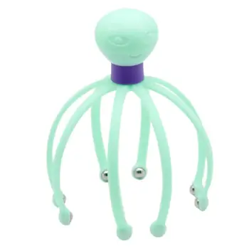 

1PCS Octopus Scalp Massager Hand Held Therapeutic Head Scratcher Steel Wire Head Massager Color Sent Randomly 2020