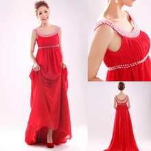 Элегантное недорогое шифоновое платье с жемчугом,, vestido de festa vestidos longo robe de soiree, платья подружки невесты