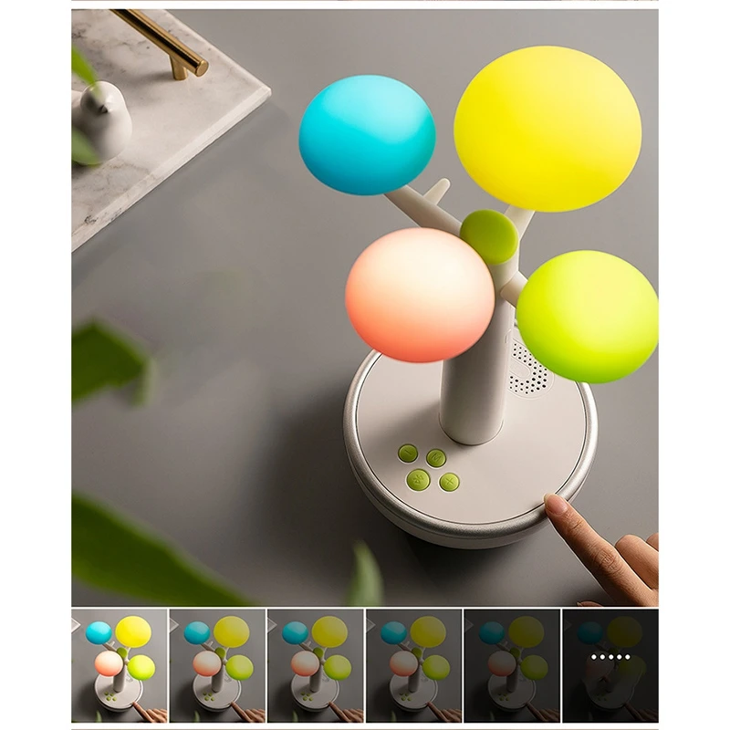  Wishing Tree Night Light Bluetooth Speaker with Remote Dimmable Creative LED Bedside Lamp Living Ro - 4000556958068