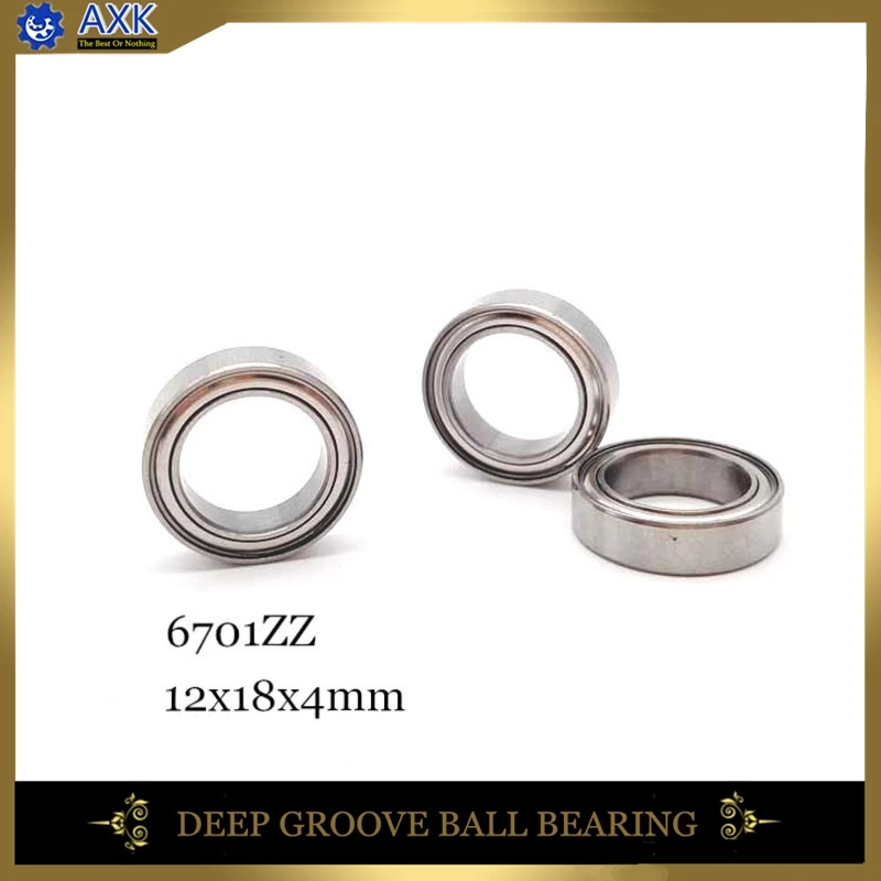 6701ZZ Bearing ABEC-1 ( 10 PCS ) 12*18*4 mm Slim Thin Section 6701 Z ZZ Ball Bearings 61701ZZ 6701Z | Строительство и ремонт
