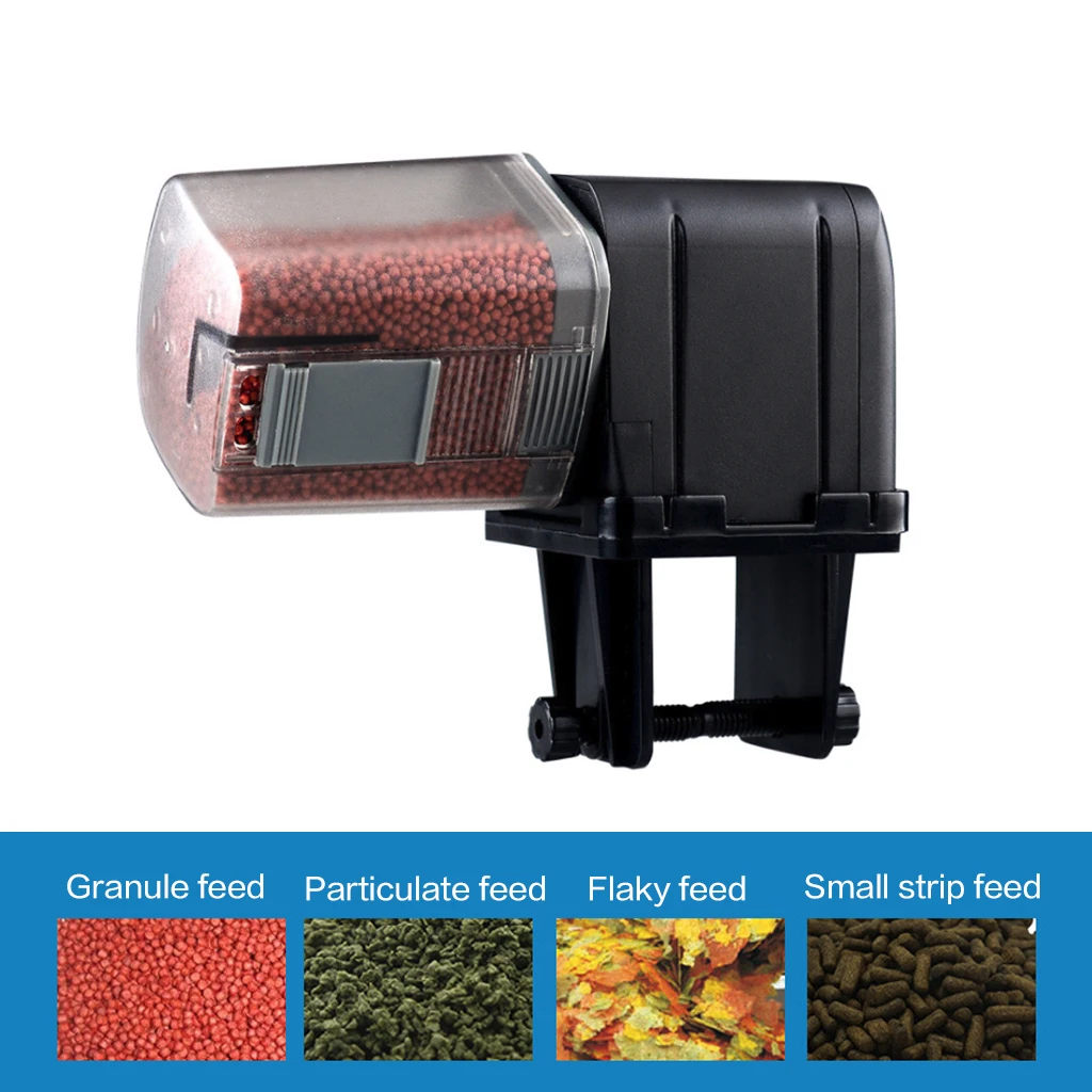 Intelligent automatic feeding fish tank Aquarium fish food dispenser LCD display timing feeder adjustable automatic feeder 1 Intelligent automatic feeding fish tank Aquarium fish food dispenser LCD display timing feeder adjustable automatic feeder 4