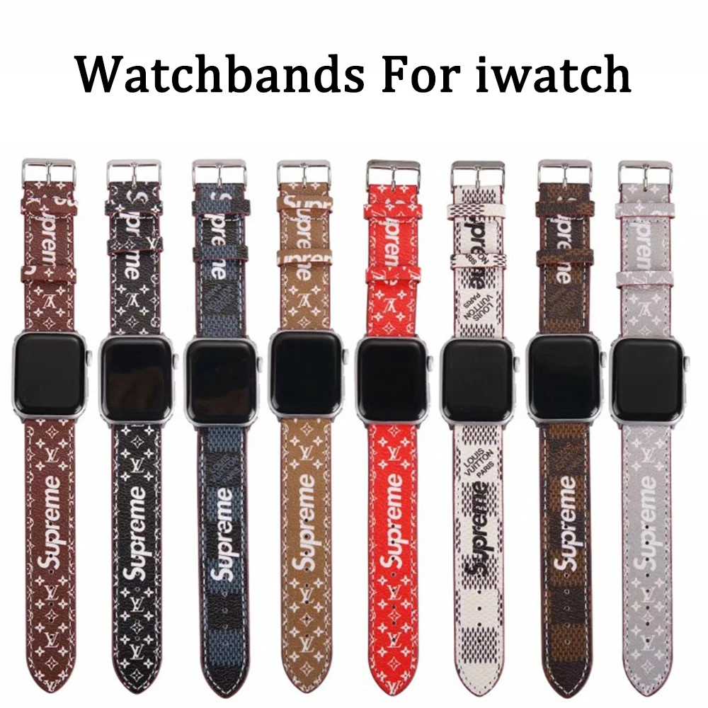 

Watchband for Apple watch strap 38mm 42mm lattice color matching leather Apple strap 40mm 44mm Tiger Head Bee Luxury Accessories