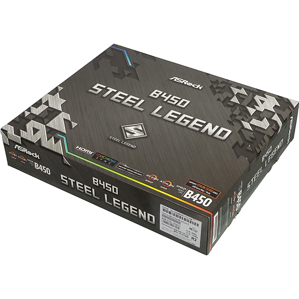Материнская плата Asrock B450 STEEL LEGEND Soc-AM4 AMD B450 4xDDR4 ATX AC`97 8ch(7.1) GbLAN RAID+HDM