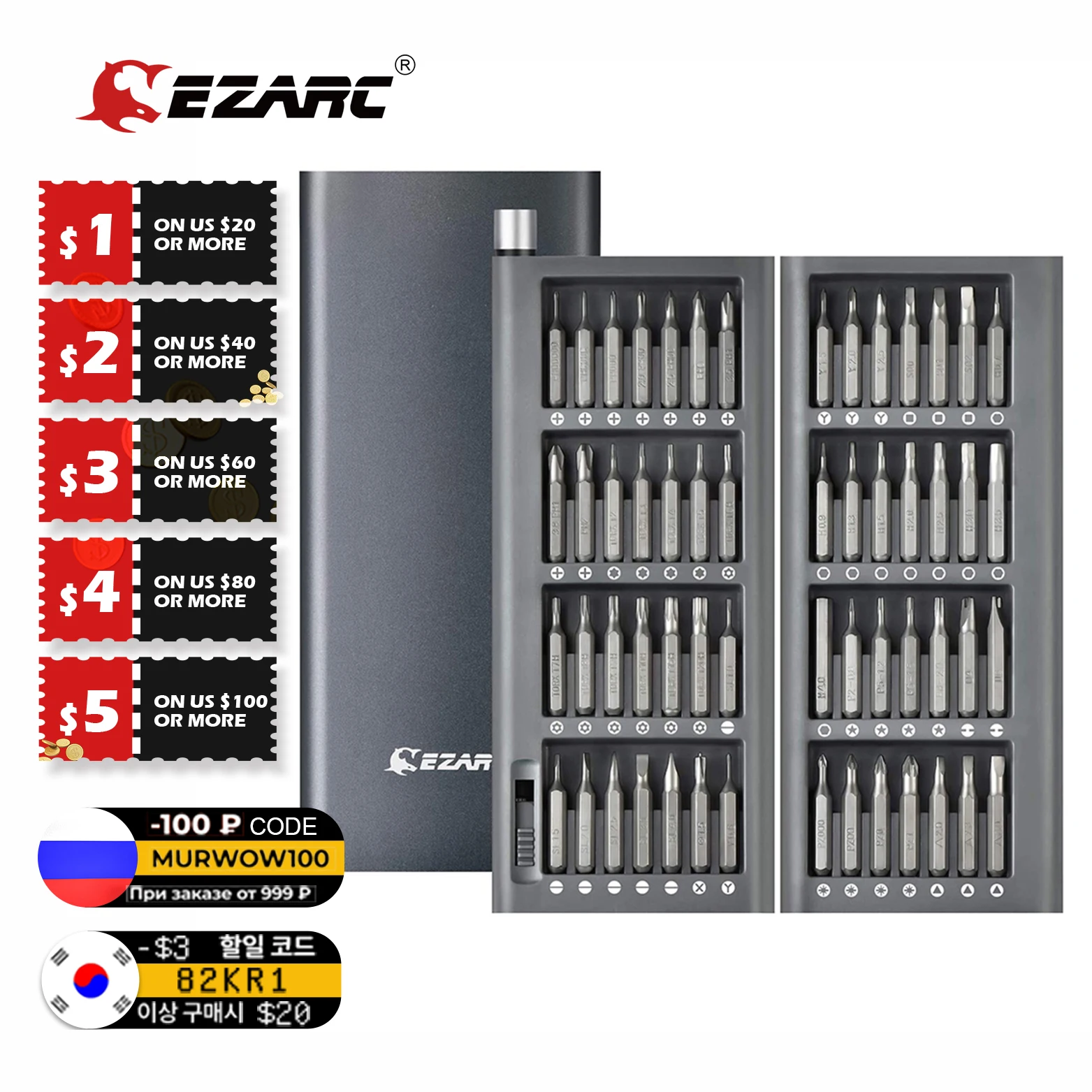 EZARC 57 in 1 Precision Screw driver Set Screw Driver Bits