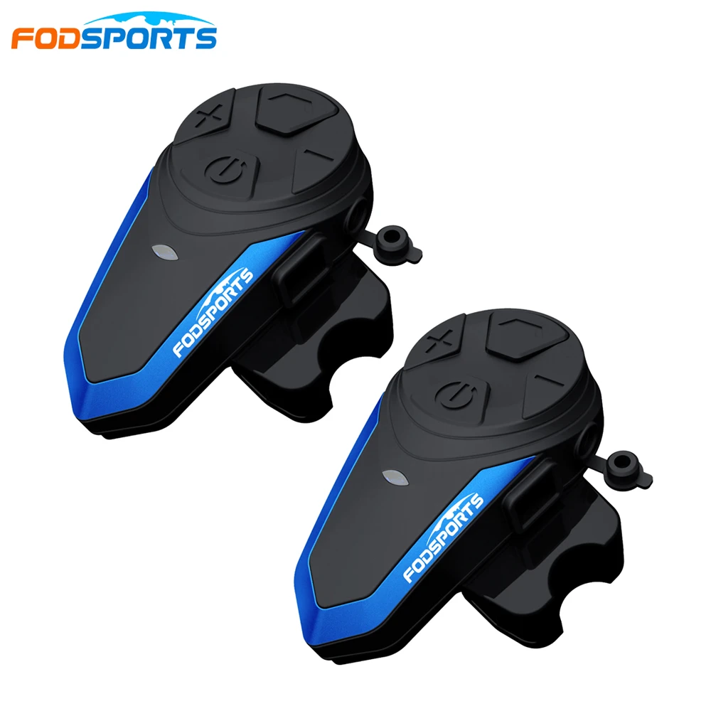 2pcs Fodsports Bt S3 Motorcycle Helmet Intercom Bluetooth Headset Waterproof Bt Intercomunicador Moto Fm Radio 1000m Helmet Headsets Aliexpress