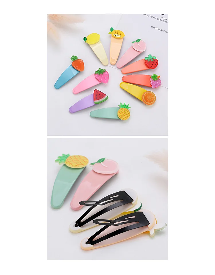 Network Red Wind Creative-Children Fruit Barrettes Korean-style Hipster BB Clip GIRL'S Heart Macarons Headband