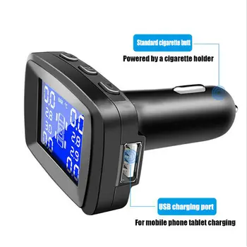 

Car Wireless LCD TPMS Tire Tyre Pressure Monitoring External Sensors HOT Universal Automobiles Instrument Tools