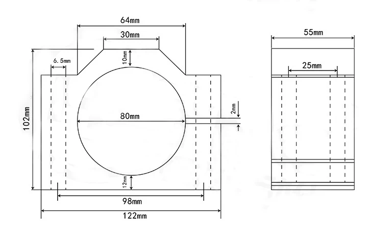CNC приспособление 65 мм 80 мм CNC мотор шпинделя зажимной кронштейн алюминиевый крепеж