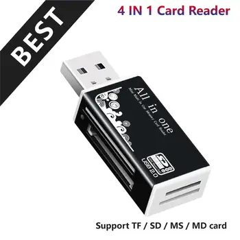 

2020 new Protable USB 2.0 4 in 1 Memory Multi Card Reader for M2 for SD for SDHC DV Micro for Secure Digital Card TF Card
