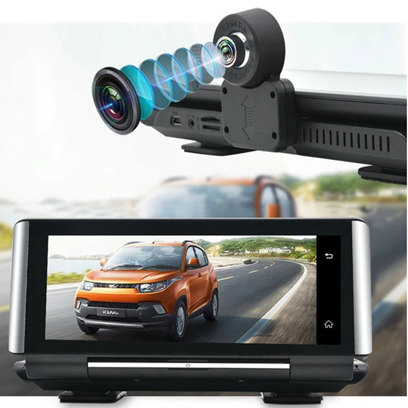 Автомобильный видеорегистратор с GPS Android 5 1 4G 7 " Wi Fi FHD 1080P ADAS для