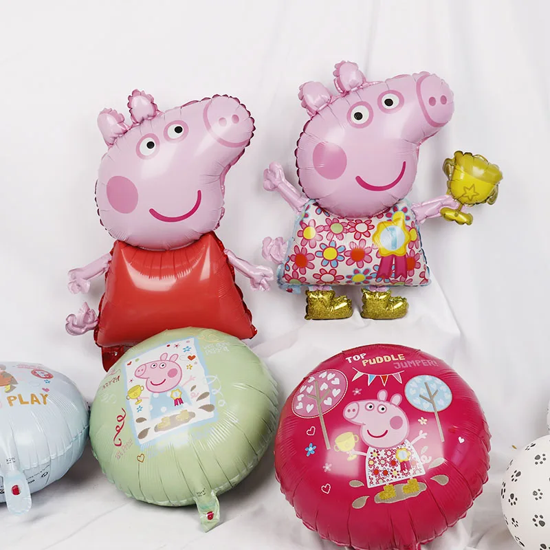 1 шт. 18 дюймов Peppa фигурка свиньи воздушный шар Peppa Джордж фольгированные шары детский душ С Днем Рождения Вечеринка комната Dcorations детские игрушки подарок