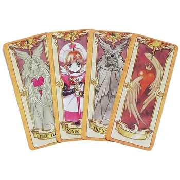 

56-Card Sakura Kinomoto Clow Cards Magic Tarot Card 15.9*7.1cm