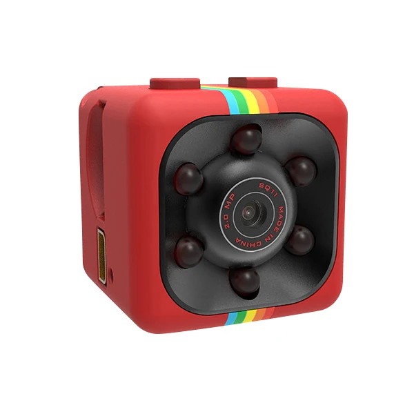 Мини-камера FULL HD 1080P с ночным видением, Автомобильный видеорегистратор, умный дом, безопасность, микро видео камера SQ11, маленькая спортивная видеокамера DV - Цвет: Red