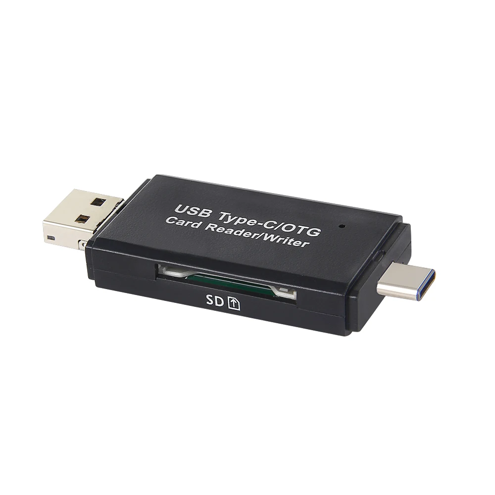 Type C и micro USB и USB 3 в 1 OTG Кардридер высокоскоростной USB2.0 Универсальный OTG TF/SD для Android Компьютерный удлинитель-переходник