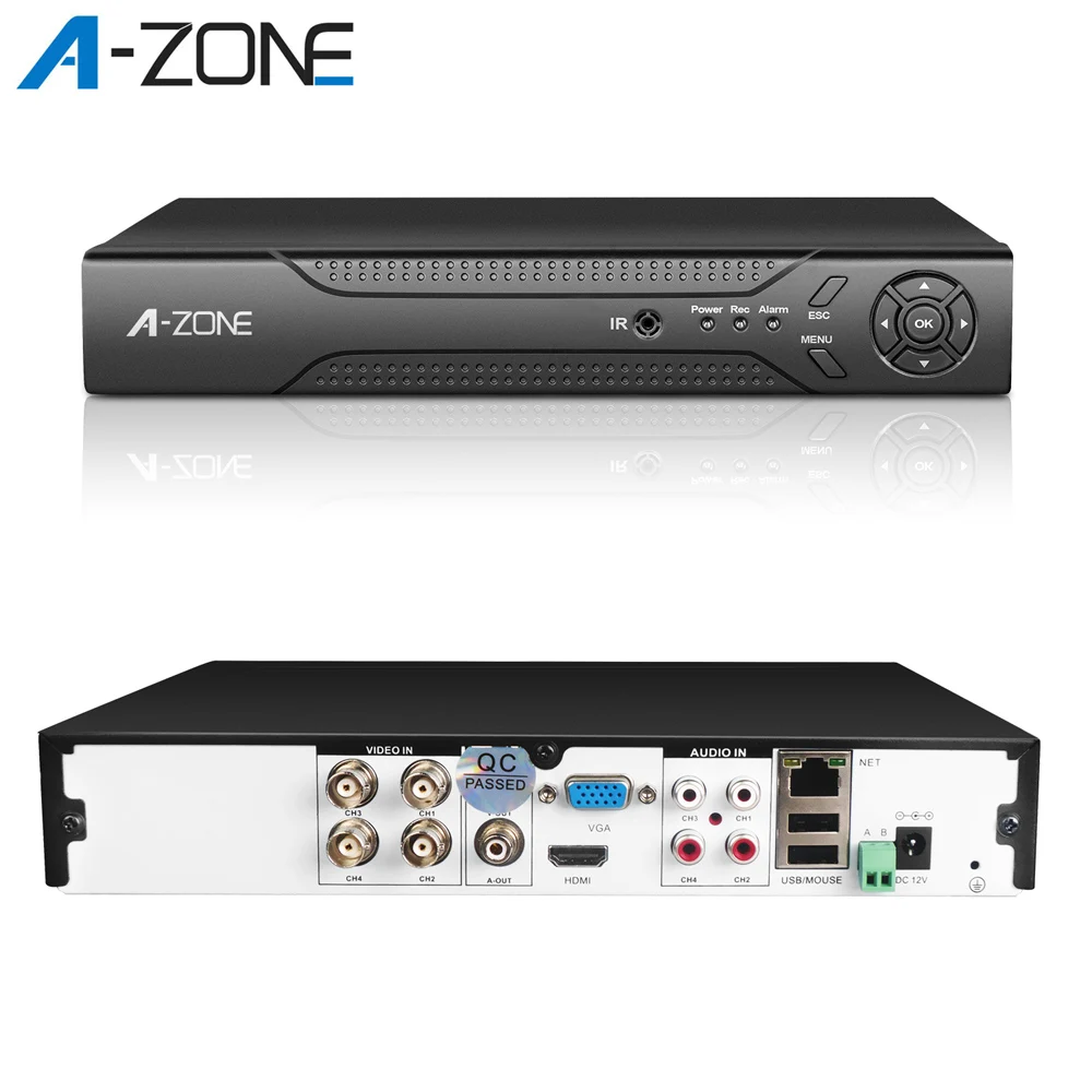 A-ZONE 4CH 1080P DVR CCTV камеры безопасности Камера видео Регистраторы AHD Onvif P2P 5 в 1
